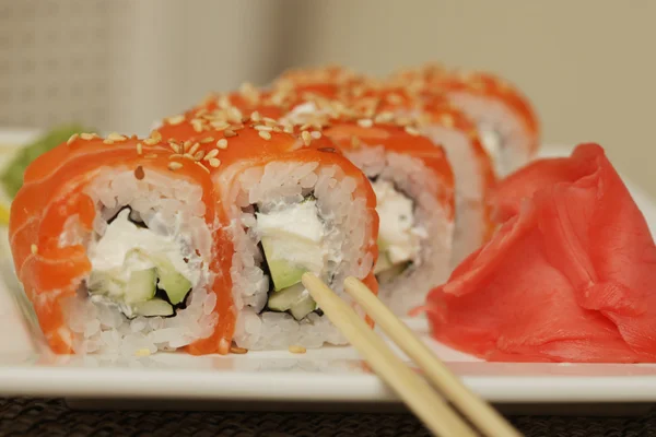 Philadelphie classic.Japanese sushi. — Photo