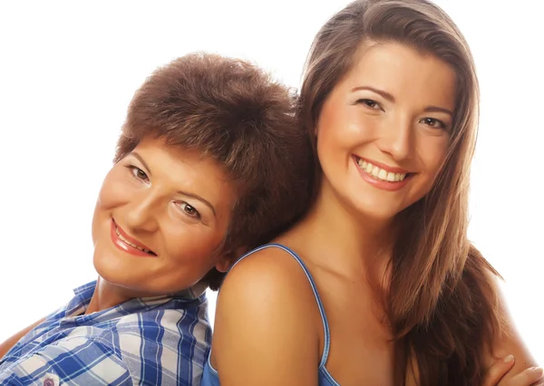 Happy mature mother ang adult daughter — Stock Photo, Image