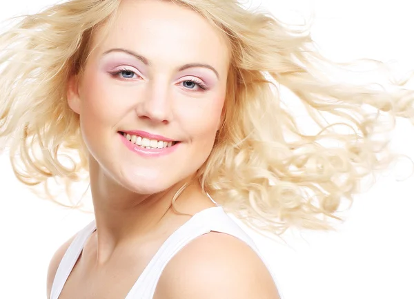 Portrait of beautiful young girl with clean skin — Stock Photo, Image