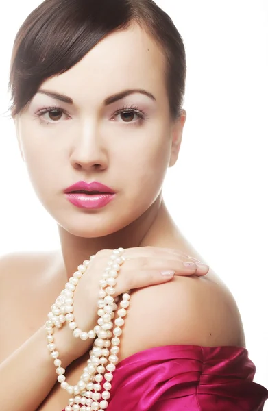Clamor woman with pearl — Stock Photo, Image