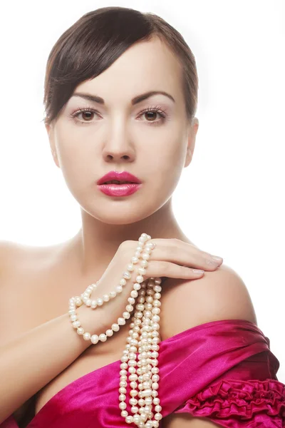 Clamor woman with pearl — Stock Photo, Image