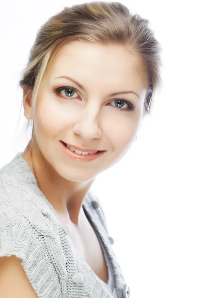 Beautiful young woman face. — Stock Photo, Image