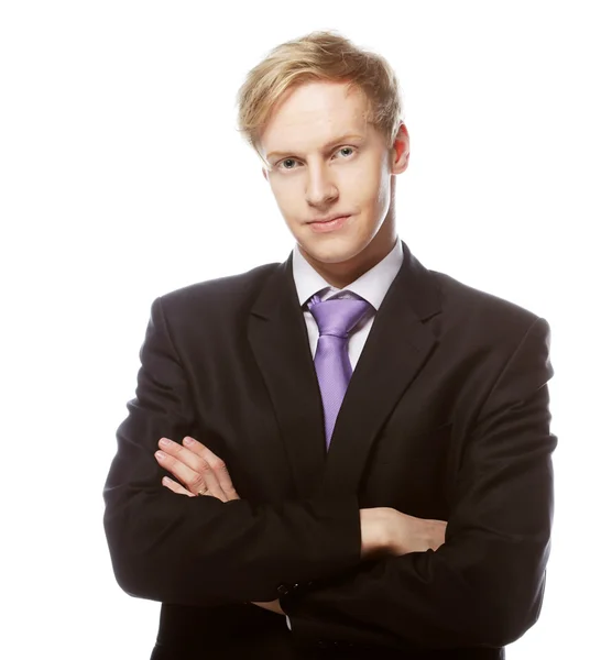 Portrait of a smiling young businessman — Stock Photo, Image