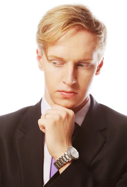 Young businessman thinking — Stock Photo, Image