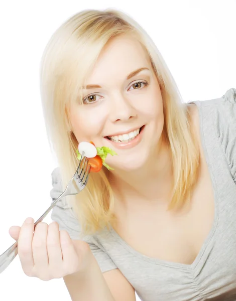 Niña comiendo comida saludable — Foto de Stock