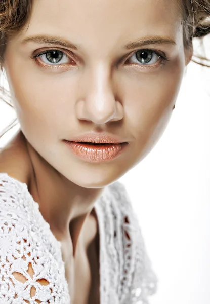 Young woman with curly hair — Stock Photo, Image