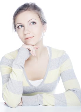 güzel bir genç kadın yüzü.