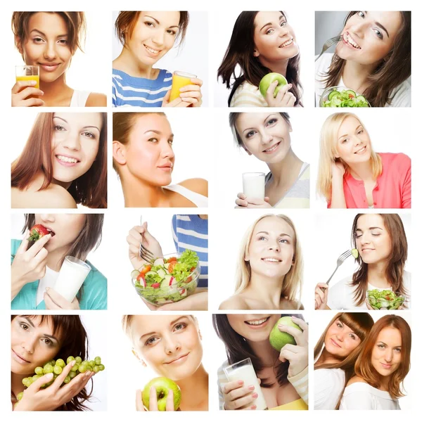 Dieting collage — Stock Photo, Image