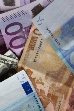 dolar ve euro notları.