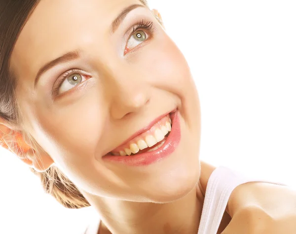 Bela jovem mulher sorrindo — Fotografia de Stock