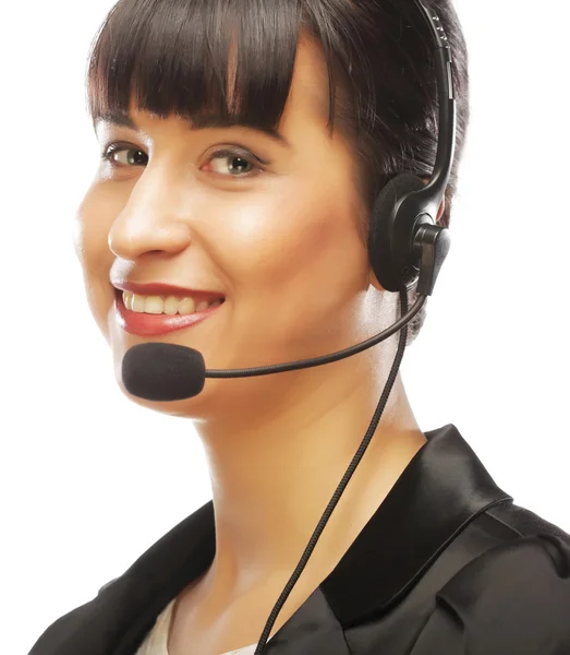 Representante de atendimento ao cliente sorrindo — Fotografia de Stock