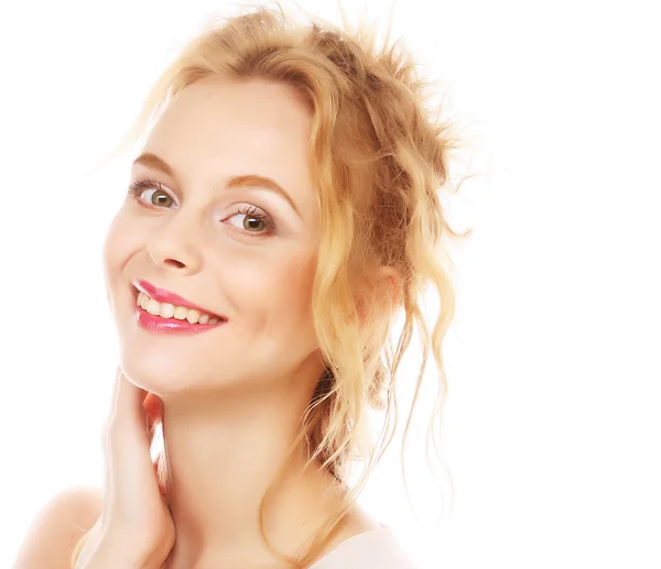 Hermosa joven sonriendo — Foto de Stock