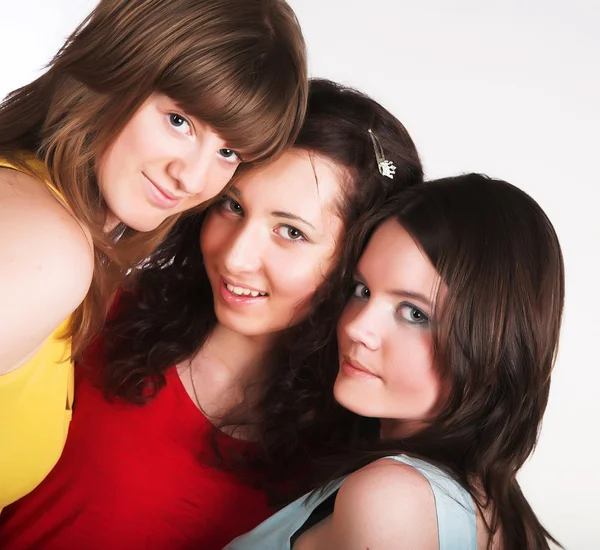 Retrato de tres novias sonrientes — Foto de Stock