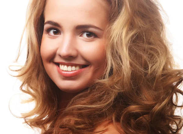 Beautiful woman with curly hair — Stock Photo, Image