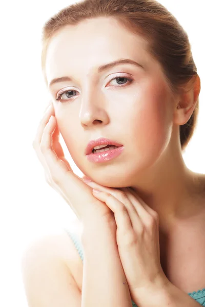 Beautiful young girl with clean skin — Stock Photo, Image