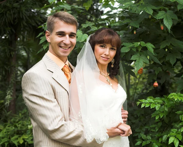 A caminhada de recém-casados — Fotografia de Stock