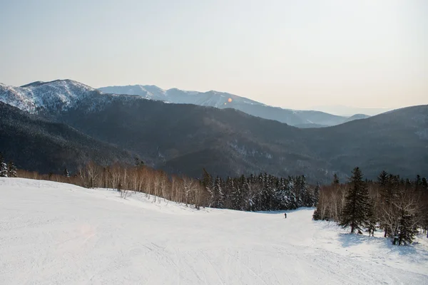 Vinter bergslandskap Sakhalin island. — Stockfoto