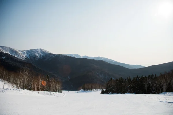 Vinter bergslandskap Sakhalin island. — Stockfoto