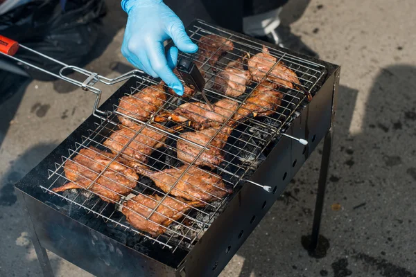 구운된 고기 꼬치 바베 큐 — 스톡 사진
