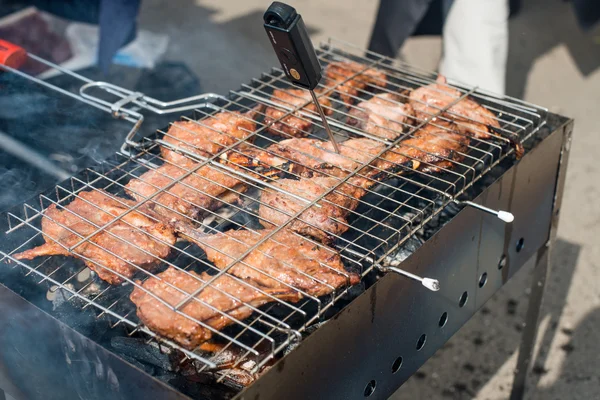 구운된 고기 꼬치 바베 큐 — 스톡 사진