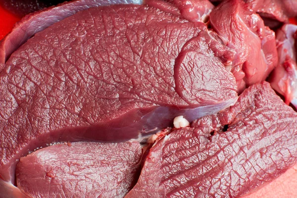 Fresh beef piece in closeup — Stock Photo, Image