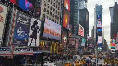 Times Meydanı ve Broadway Manhattan, New York City, Amerika Birleşik Devletleri.