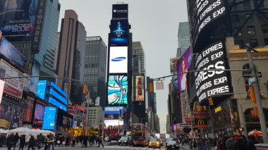 Times Meydanı ve Broadway Manhattan, New York City, Amerika Birleşik Devletleri.