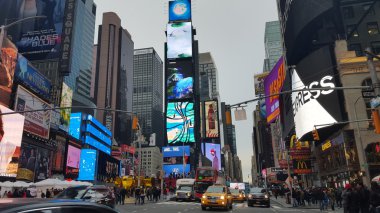 Times Meydanı ve Broadway Manhattan, New York City, Amerika Birleşik Devletleri.