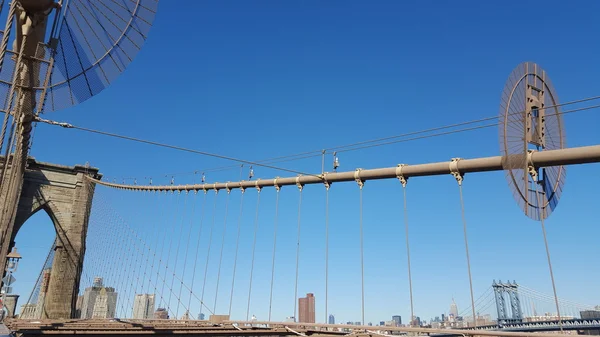 Brooklyn Bridge à New York, États-Unis . — Photo