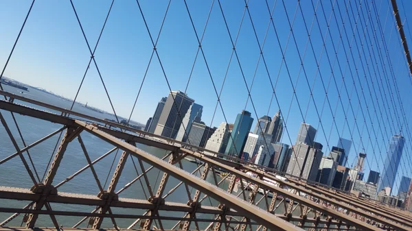 Brooklyn Bridge in Nyc, Verenigde Staten. — Stockfoto