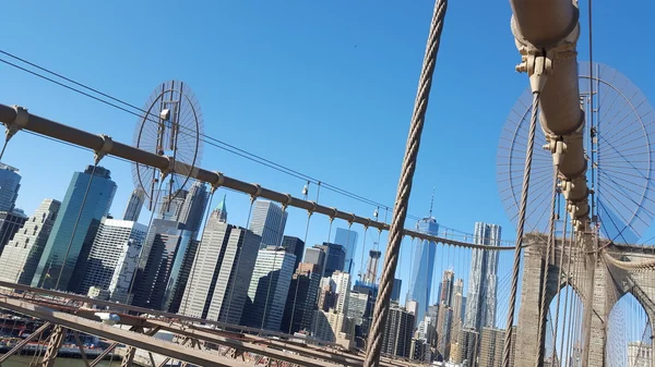 Brooklyn Bridge in Nyc, Verenigde Staten. — Stockfoto