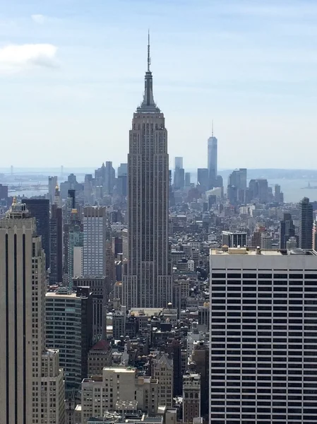 View on Manhattan skyscrapers, NYC, USA. — Zdjęcie stockowe