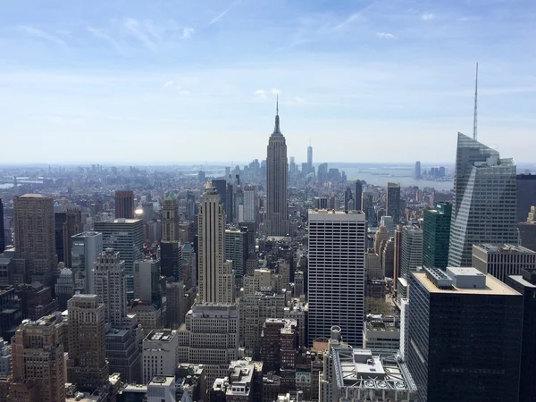Vista sobre arranha-céus de Manhattan, NYC, EUA . — Fotografia de Stock