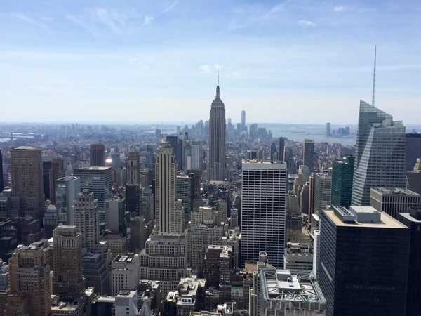 View on Manhattan skyscrapers, NYC, USA. — Stok fotoğraf