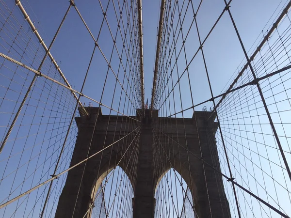 Brooklyn Bridge em NYC, EUA — Fotografia de Stock