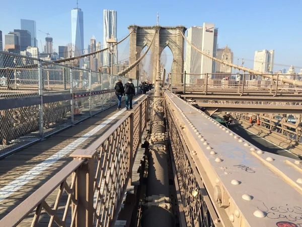 Ponte do Brooklyn famosa em NYC, EUA . — Fotografia de Stock