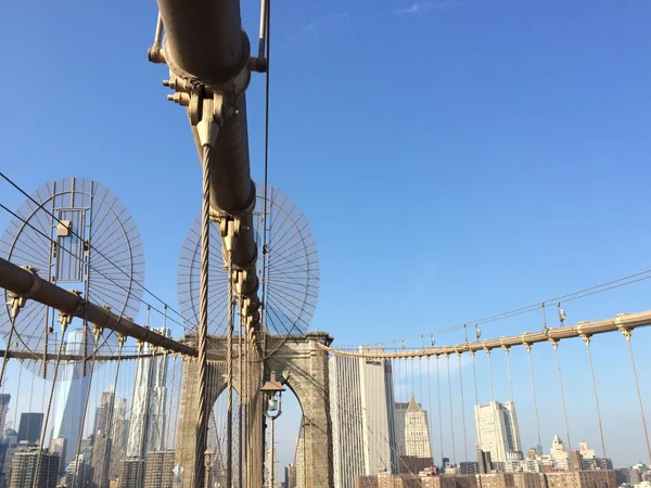 Famous Brooklyn Bridge in NYC, USA. — Stock Photo, Image