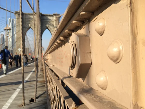 Célèbre Brooklyn Bridge à New York, États-Unis . — Photo