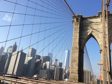 Ünlü Brooklyn Köprüsü Nyc, ABD.