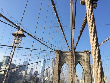 Ünlü Brooklyn Köprüsü Nyc, ABD.