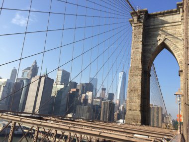 Ünlü Brooklyn Köprüsü Nyc, ABD.