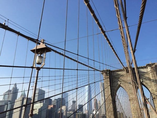 Ponte do Brooklyn famosa em NYC, EUA . — Fotografia de Stock