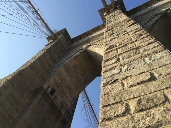 Ponte de Brooklyn na cidade de Nova Iorque — Fotografia de Stock