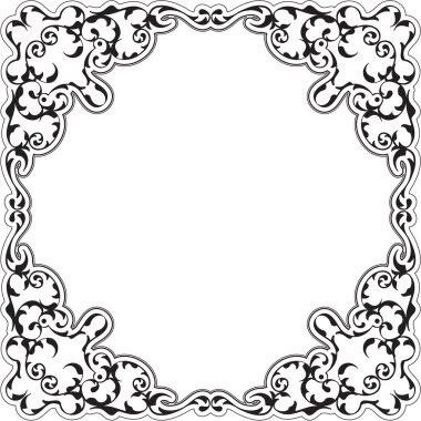 Süslü retro Barok çerçeve