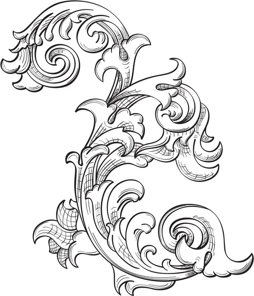 Acanthuse fleur — Image vectorielle