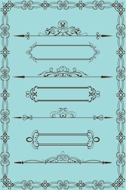 Oryantal çerçeveler ve çizgiler