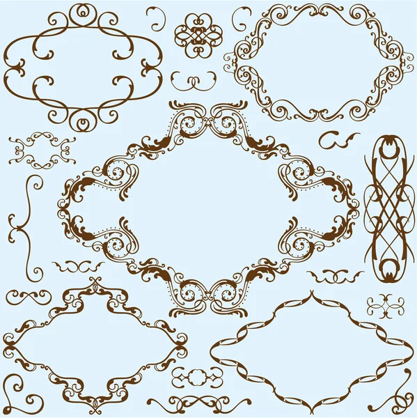 Swirl ornate set — Stock Vector