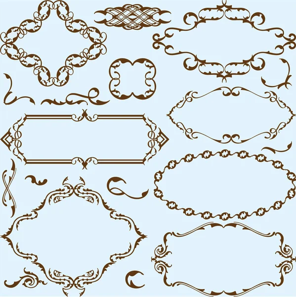 Vintage ornate set — Stock Vector