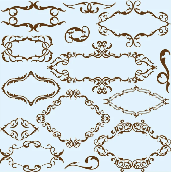 Vintage nice art ornate set — Stock Vector