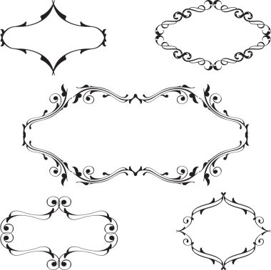 Baroque vintage frame set